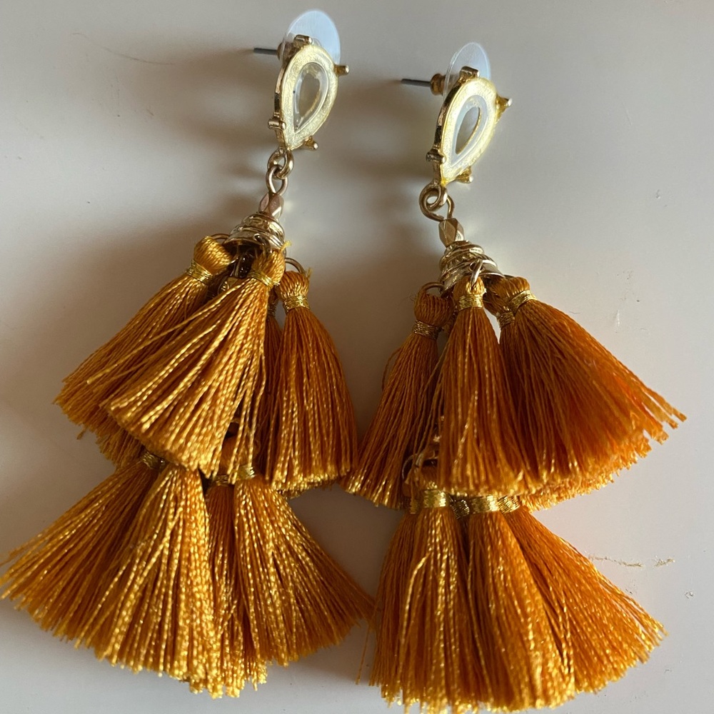Gold Tassle Earrings